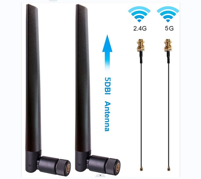 OKN AX210NGW DTK WiFi Card WiFi 6E Supports 6GHz, 2230, 2x2 AX+BT 5.3+Tri-Band, Includes RF Cable (11 inch), 5dBi High Gain Antennas and Low-Profile Brackets - Image 4